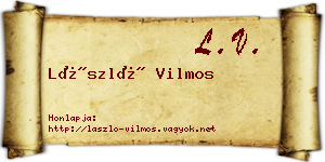 László Vilmos névjegykártya
